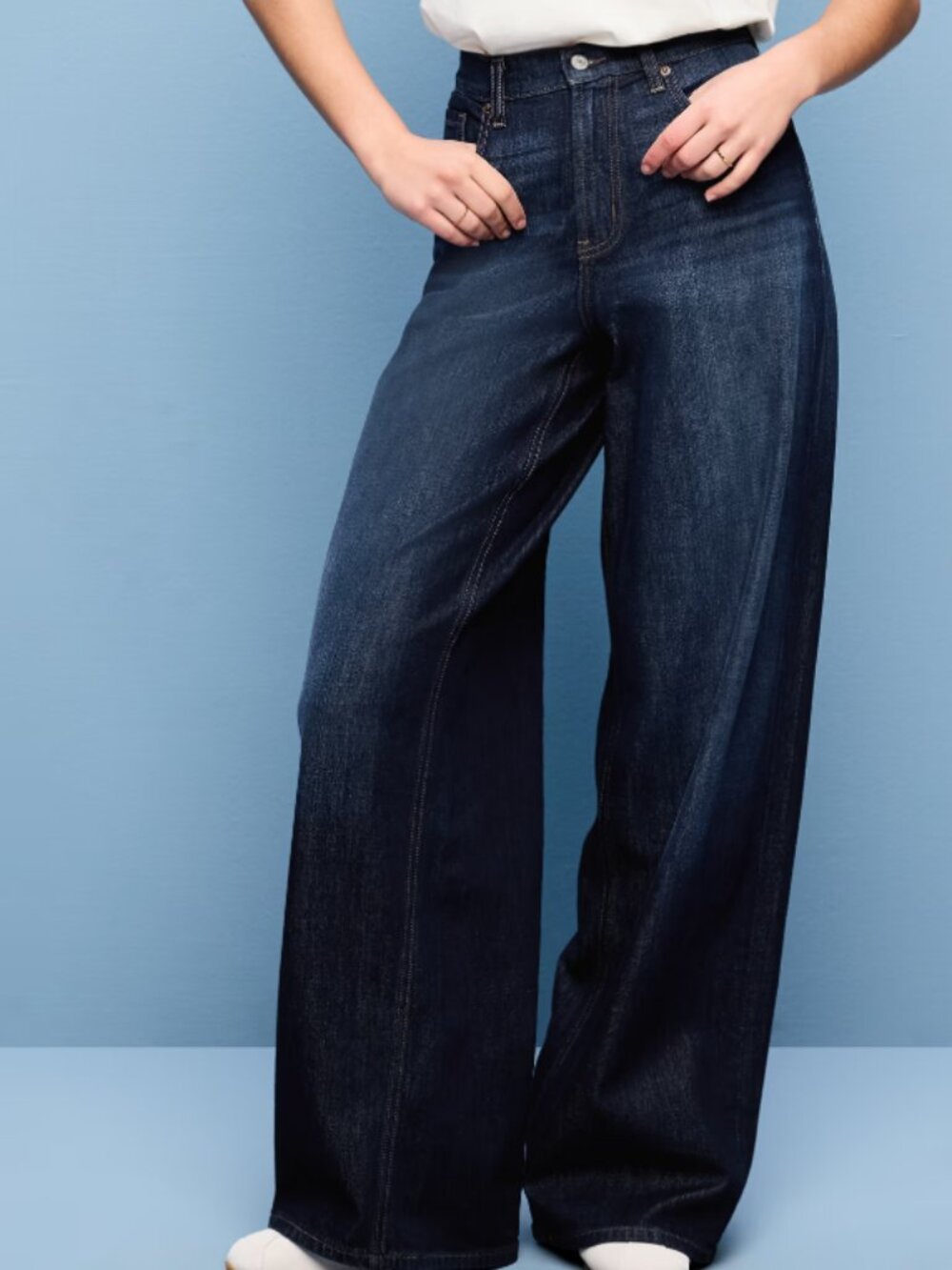 Old Navy High-Waisted Baggy Wide-Leg Stretch Jeans - Size 18 -CL0500